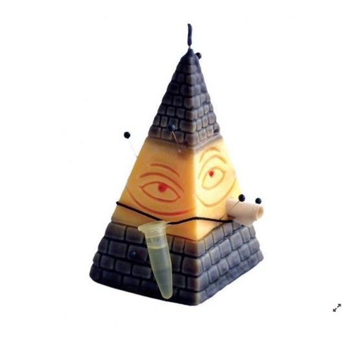 Bougie figurative Pyramide contre le négatif